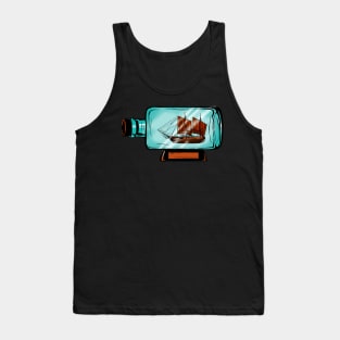 Sailboat in a bottle Tank Top